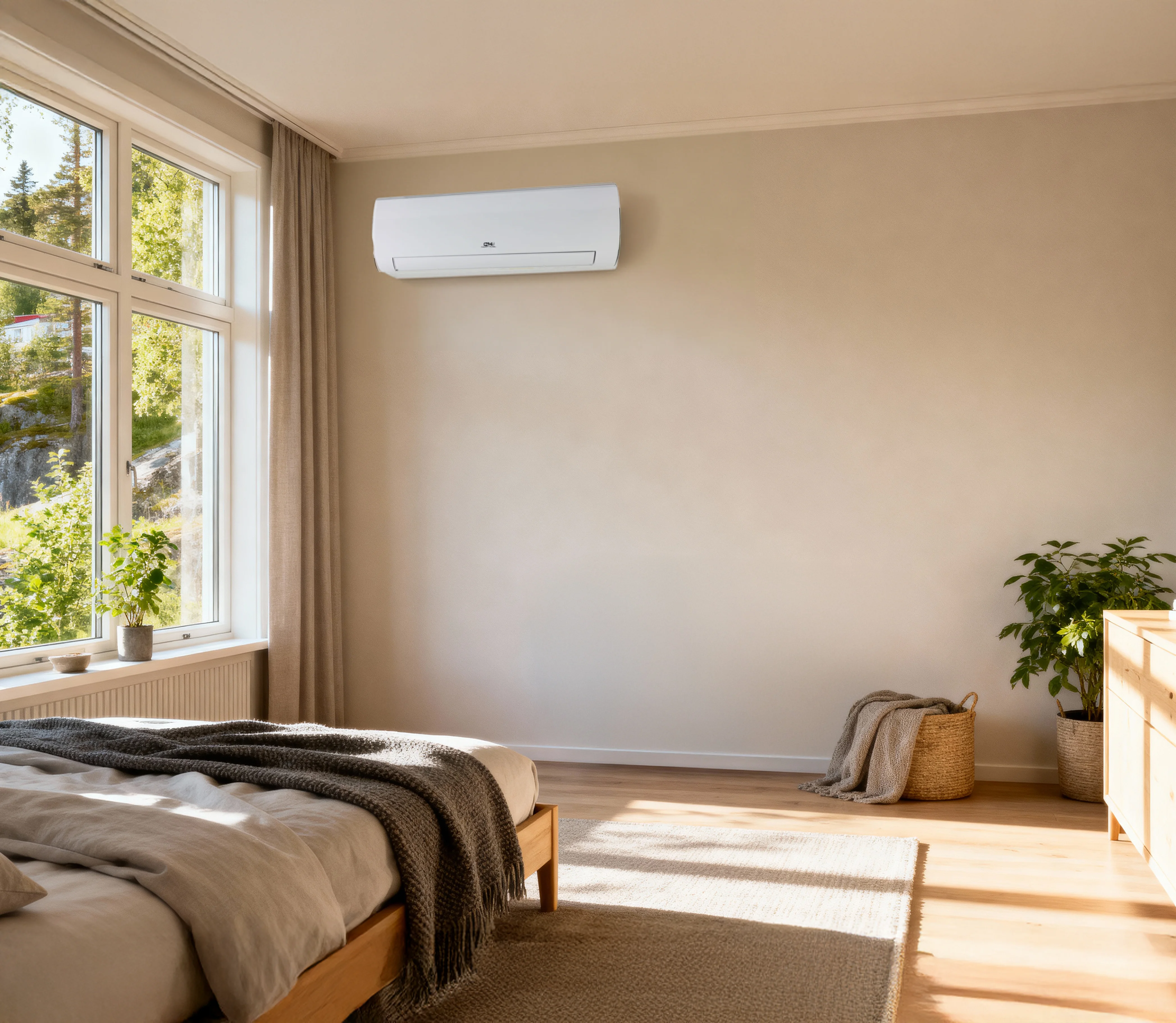 Soverom med varmepumpe