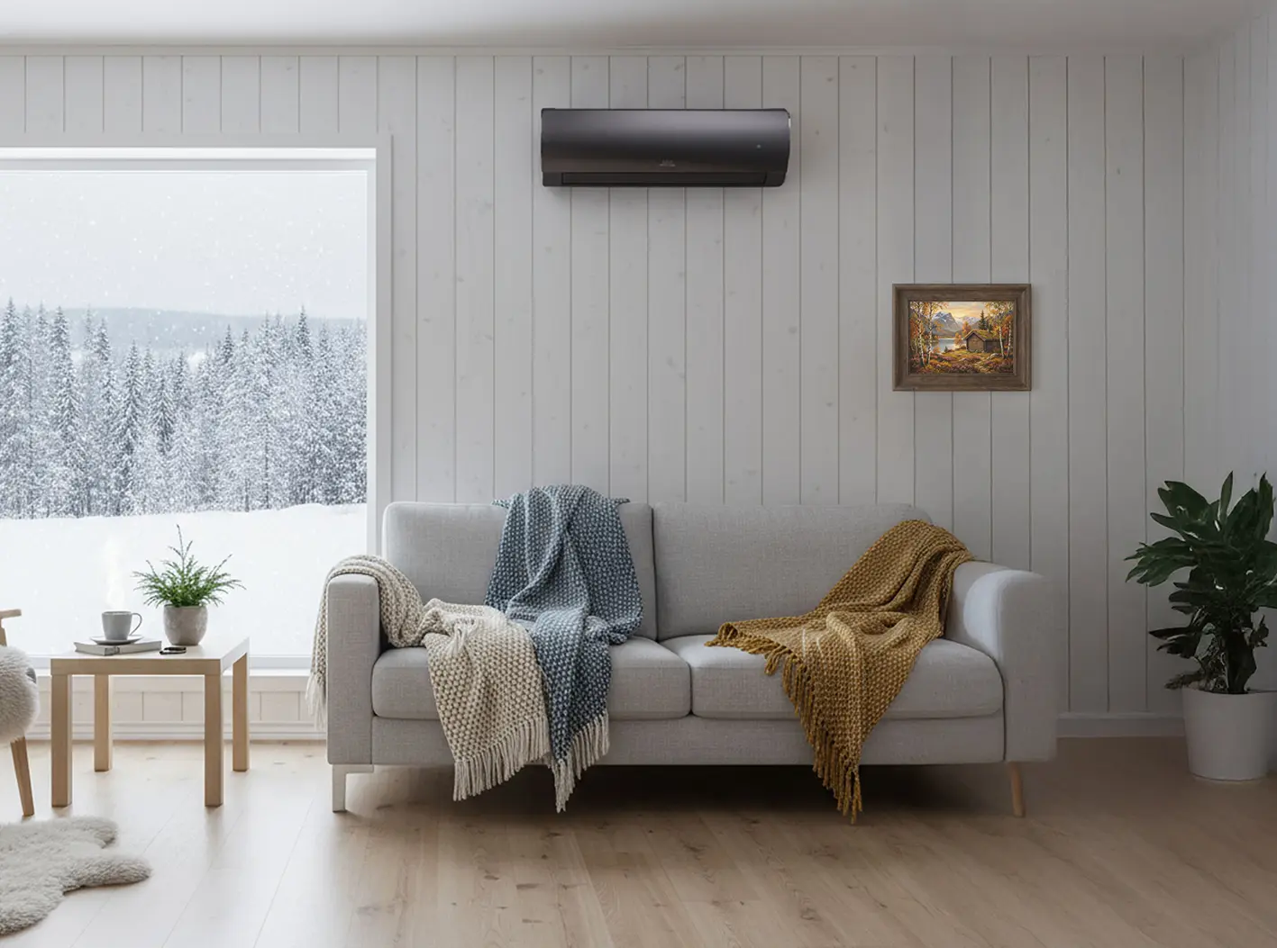 Hytte med varmepumpe om vinteren